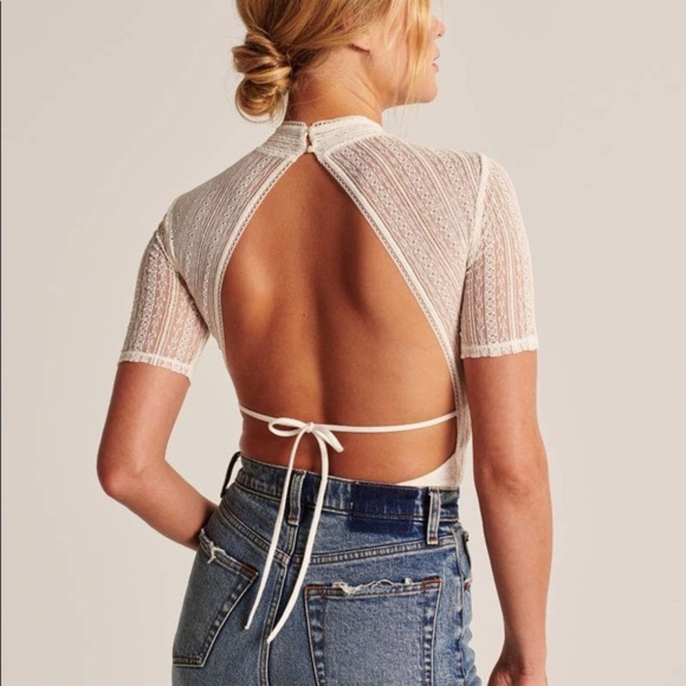 Abercrombie Mock-neck Lace Bodysuit